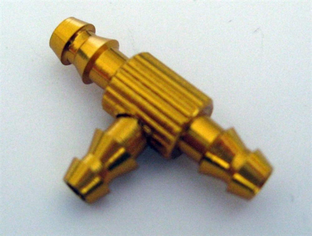 Picture of Anodised Gas or Glow Fuel T piece
